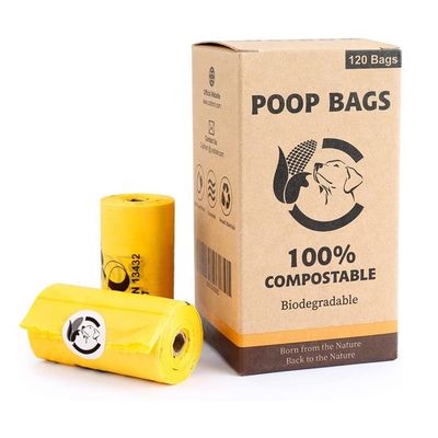 Großhandel 100% kompostierbar biologisch abbaubarer Hundepoop-Tasche Nachhaltige Verpackungstaschen Lieferant China OEM kundenspezifisches Logo Design