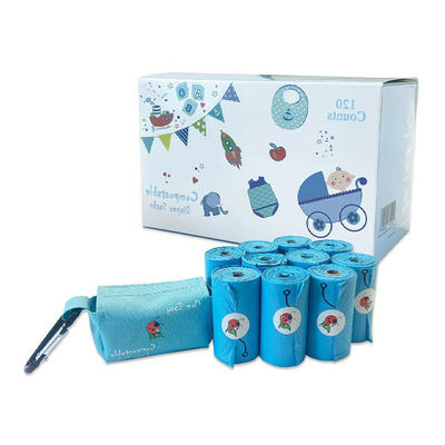 Guter Preis Maisstärke Flattop Kompostierbare Nappy Sacks Einzelhandel Box verpackt Online
