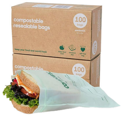 Guter Preis 100% kompostierbare Gefriersäcke in Gallonengröße, biologisch abbaubare Lebensmittellagersäcke, geeignet für Gemüse, Obst oder Fleisch Online