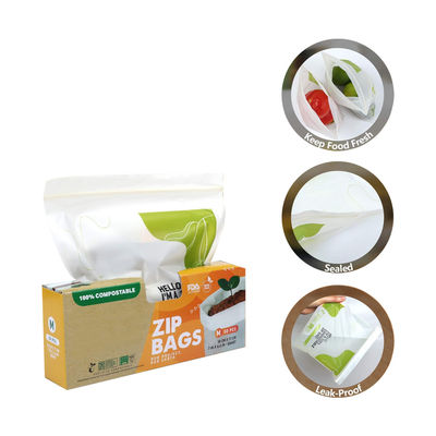 Guter Preis Großhandel Nachhaltig Umweltschonend 100% biologisch abbaubar extra stärker durchsichtig Kompostierbare Reißverschlussbeutel für Lebensmittellager Online