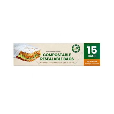 Guter Preis Zuhause Kompostierbar Wiederverschlüssigbar 100% biologisch abbaubar Nachhaltig Maisstick Sandwich Trockenfrüchte Ziplock-Taschen für Lebensmittelverpackungen Online